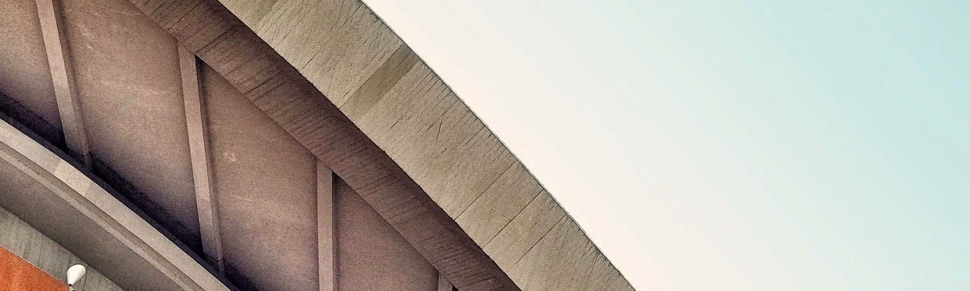 The concrete structure of a public building